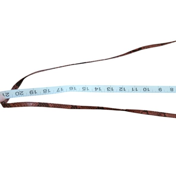 Grand Pelle Handmade 100% Genuine Python Leather Brown Crossbody Wallet - Picture 12 of 13